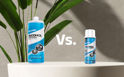 Alcohol isopropílico aerosol vs. alcohol isopropílico líquido.